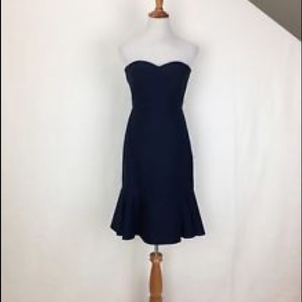 New Jcrew Navy strapless dress